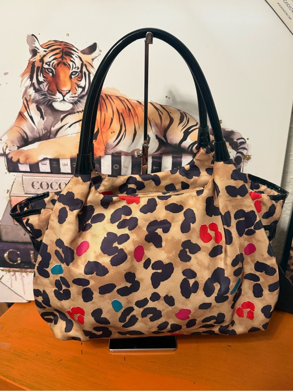 Kate Spade Stevie Pop Art Leopard Satchel EUC - Picture 4 of 13
